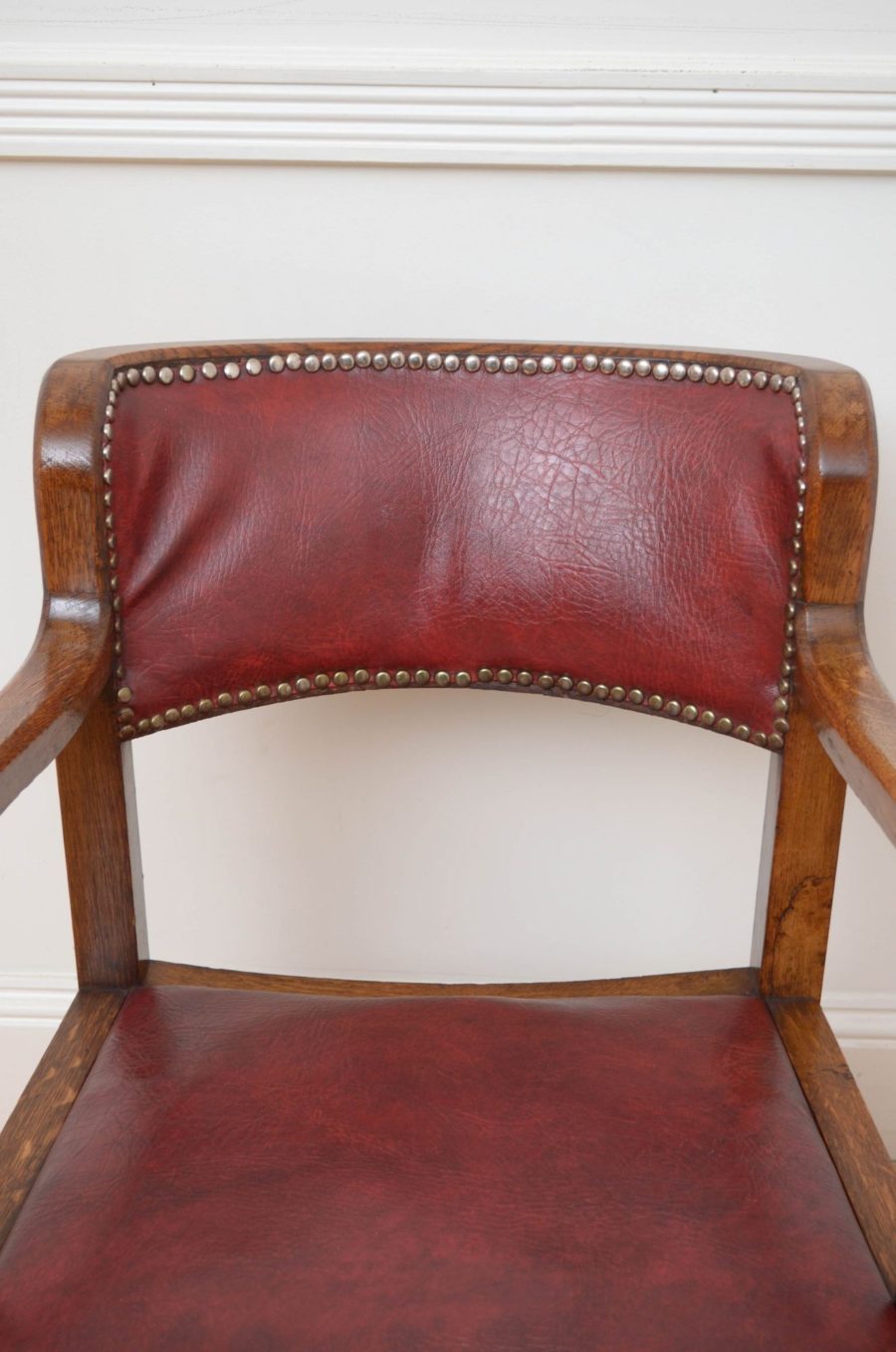 Arts and Crafts Oak Desk Chair / Office Chair - Image 2