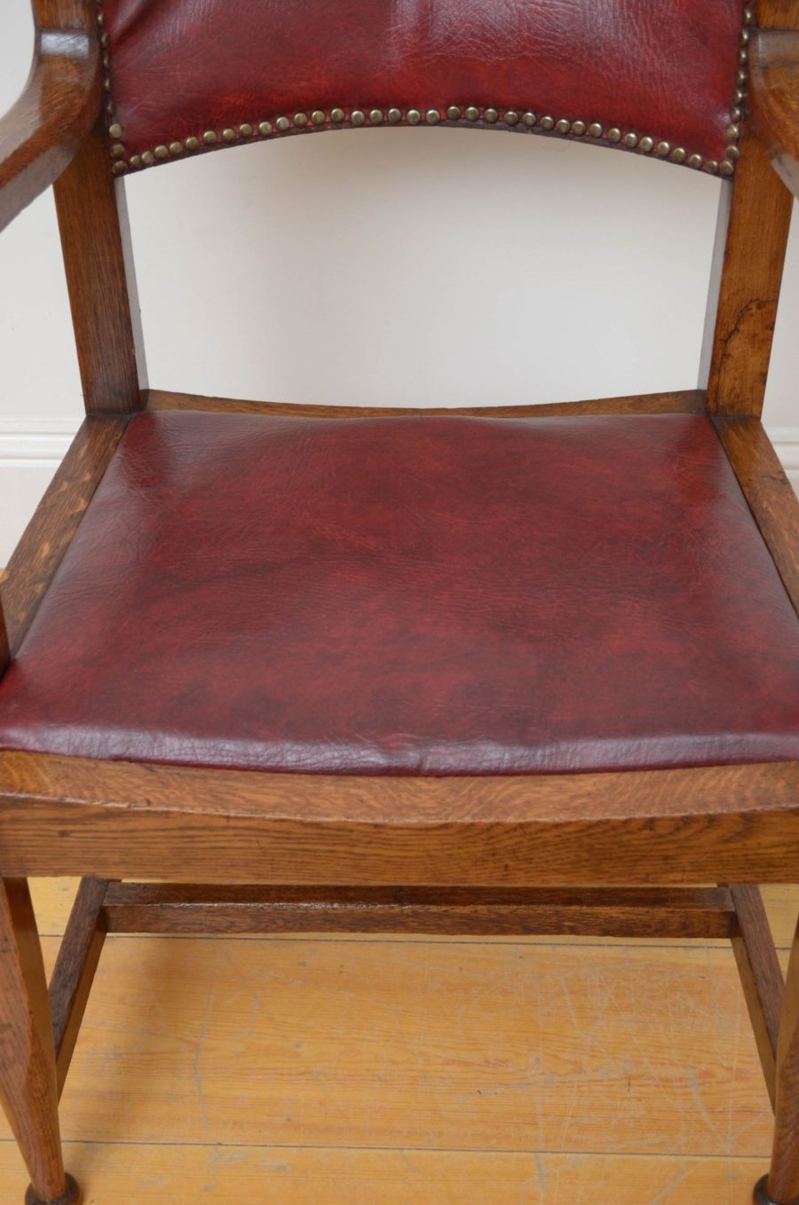 Arts and Crafts Oak Desk Chair / Office Chair - Image 3