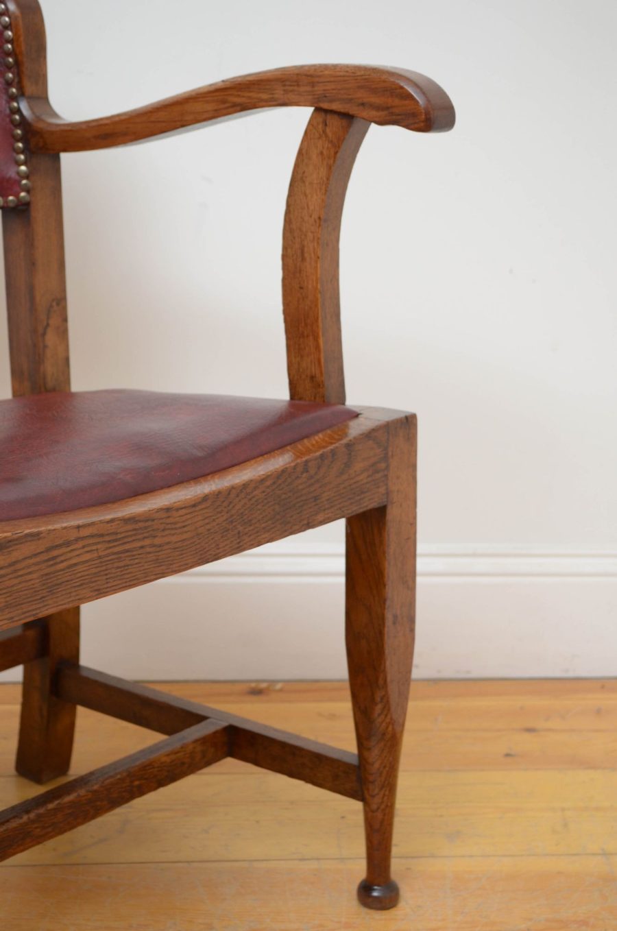 Arts and Crafts Oak Desk Chair / Office Chair - Image 4
