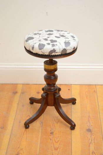 Fine Quality Regency Mahogany Stool