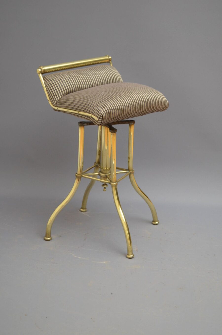 Unusual Victorian Brass Music Stool - Image 4