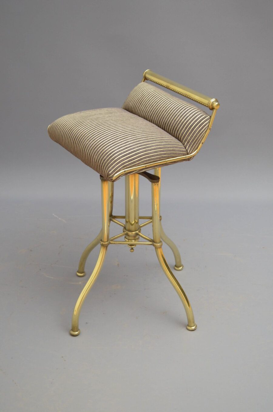 Unusual Victorian Brass Music Stool - Image 5