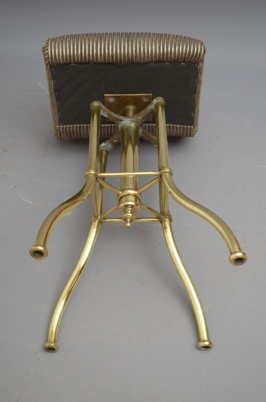 Unusual Victorian Brass Music Stool - Image 8
