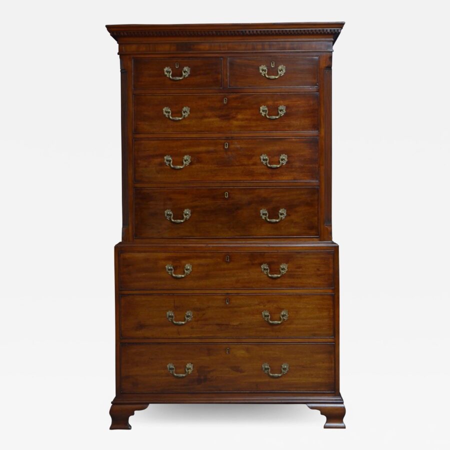 George III Chest on Chest in Mahogany