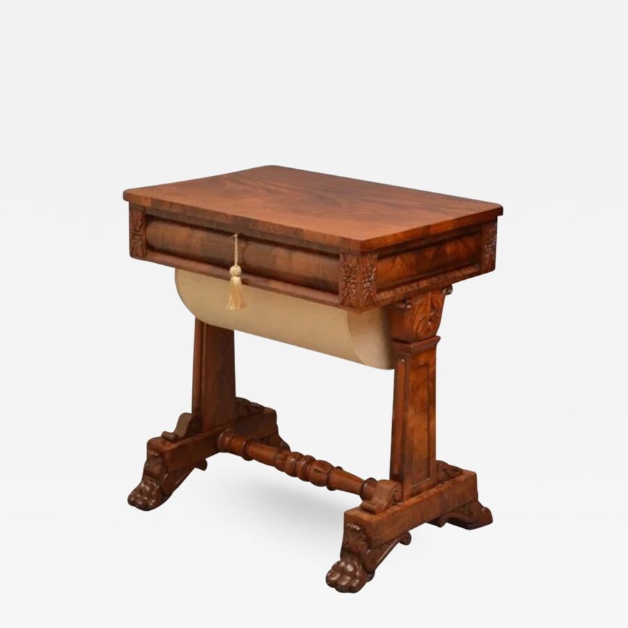 Impressive William IV Mahogany Sewing Table