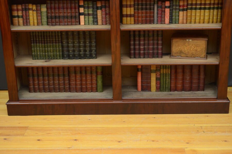 A Large Victorian Open Bookcase in Mahogany - Image 13