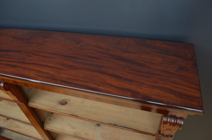 A Large Victorian Open Bookcase in Mahogany - Image 5