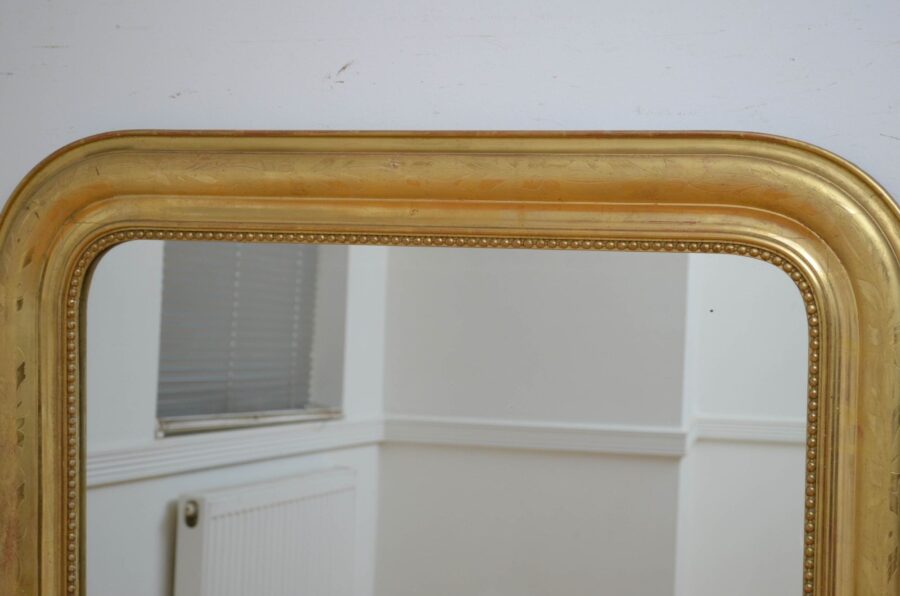 Louis Philippe French Giltwood Wall Mirror H135cm - Image 6