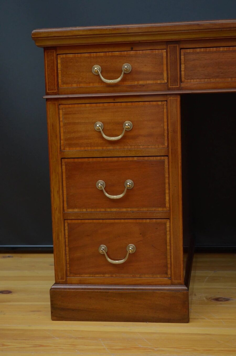Maple & Co Mahogany Pedestal Desk - Image 7
