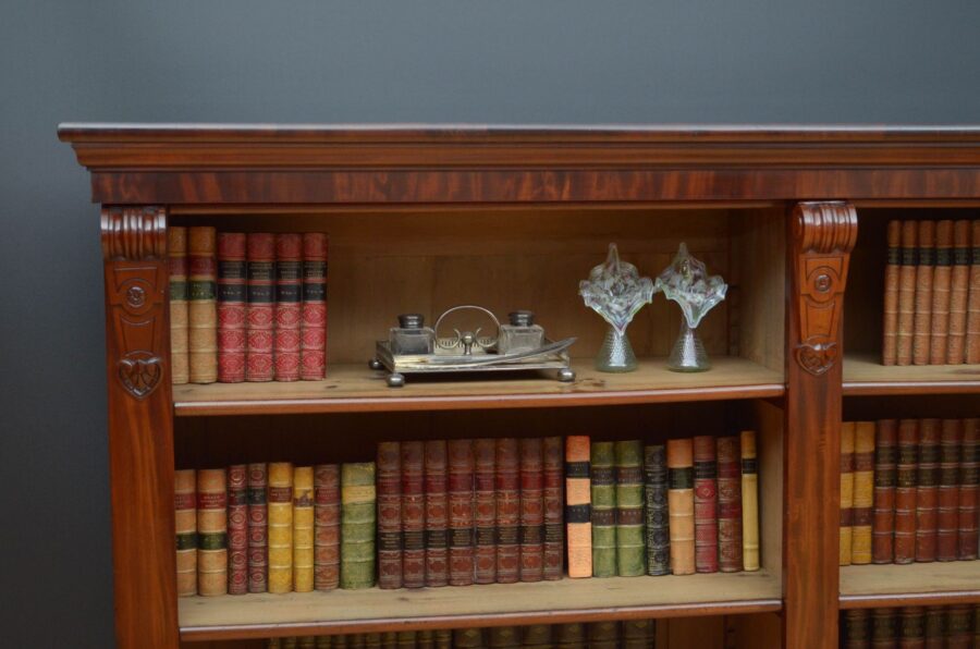 A Large Victorian Open Bookcase in Mahogany - Image 7