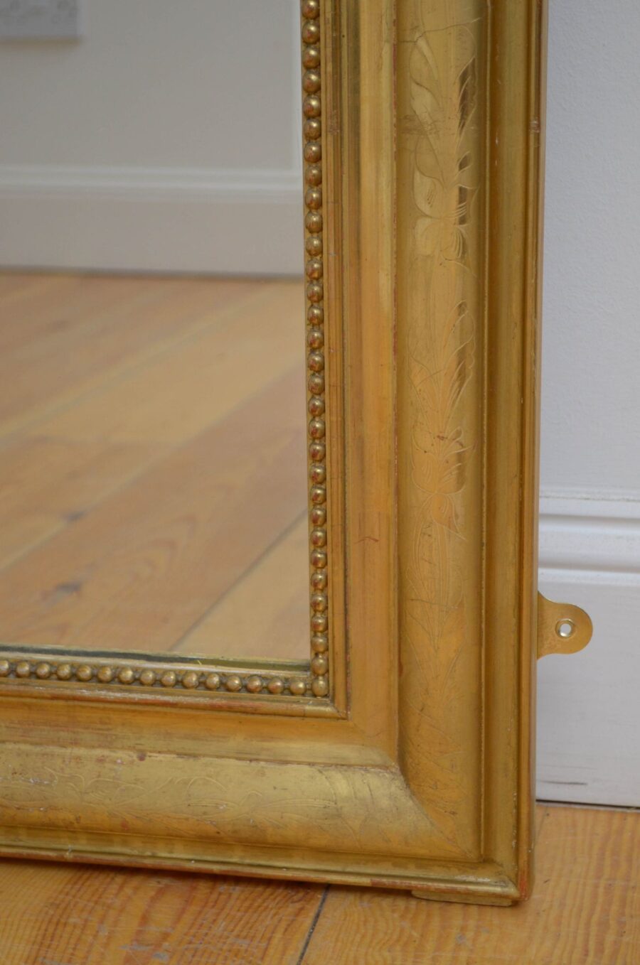Louis Philippe French Giltwood Wall Mirror H135cm - Image 9
