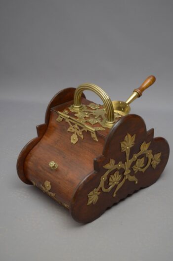Victorian Walnut Coal Scuttle
