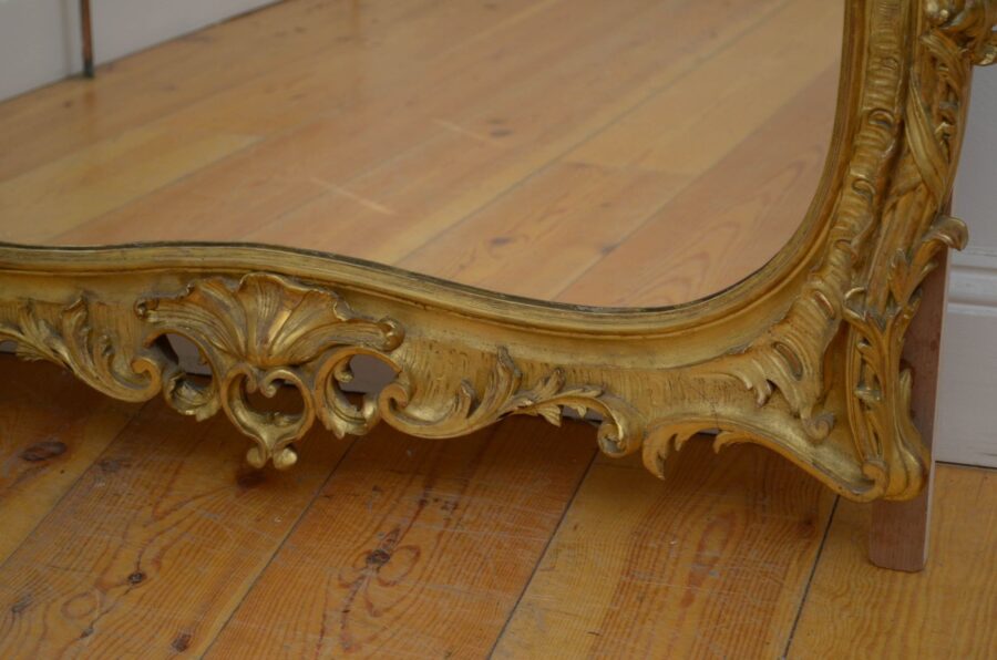 Antique Gilded Pier Mirror H168cm - Image 14