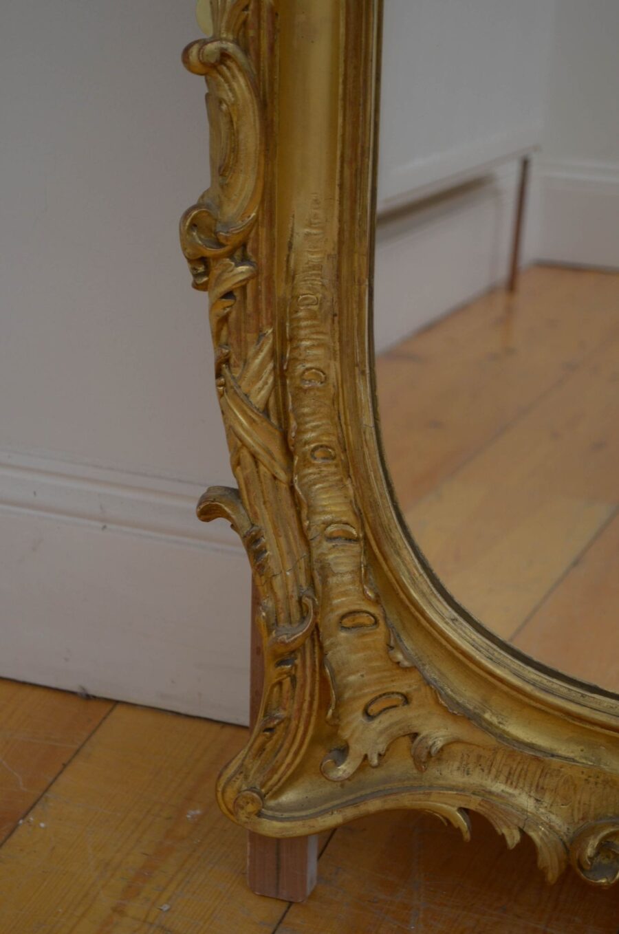 Antique Gilded Pier Mirror H168cm - Image 17