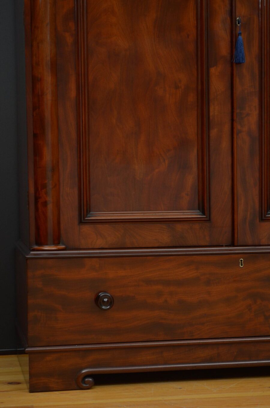 William IV Mahogany Two Door Wardrobe - Image 3