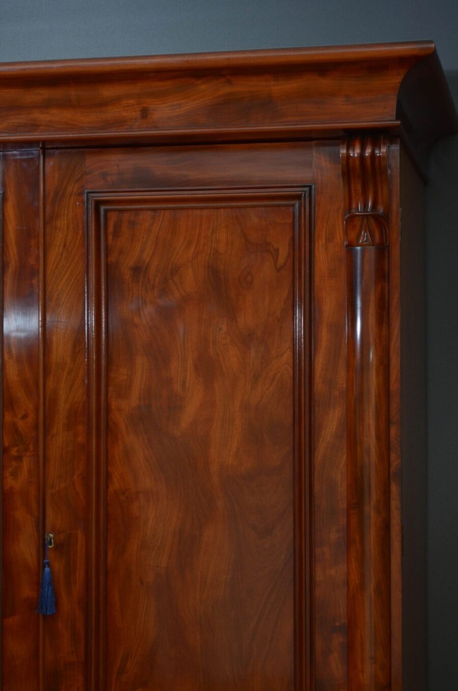 William IV Mahogany Two Door Wardrobe - Image 6