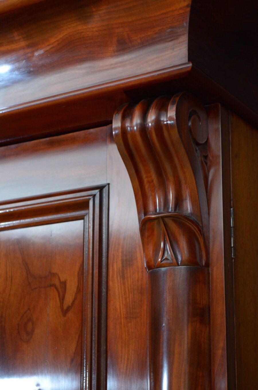 William IV Mahogany Two Door Wardrobe - Image 7