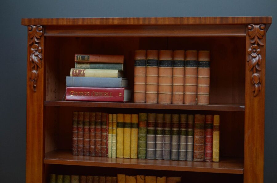 Victorian Mahogany Open Bookcase of Narrow Proportions - Image 7
