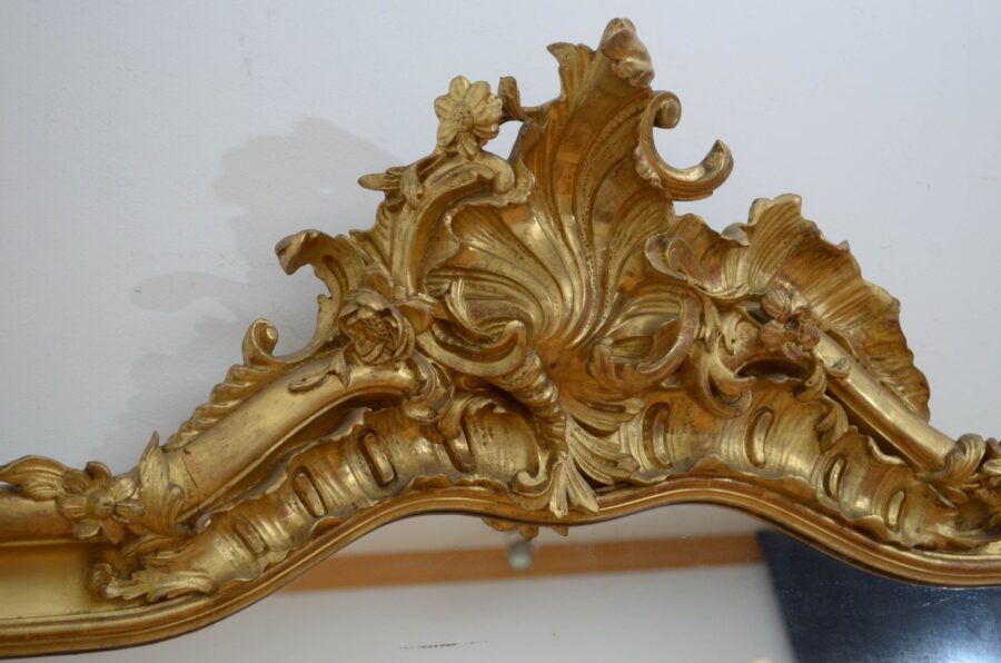Antique Gilded Pier Mirror H168cm - Image 9