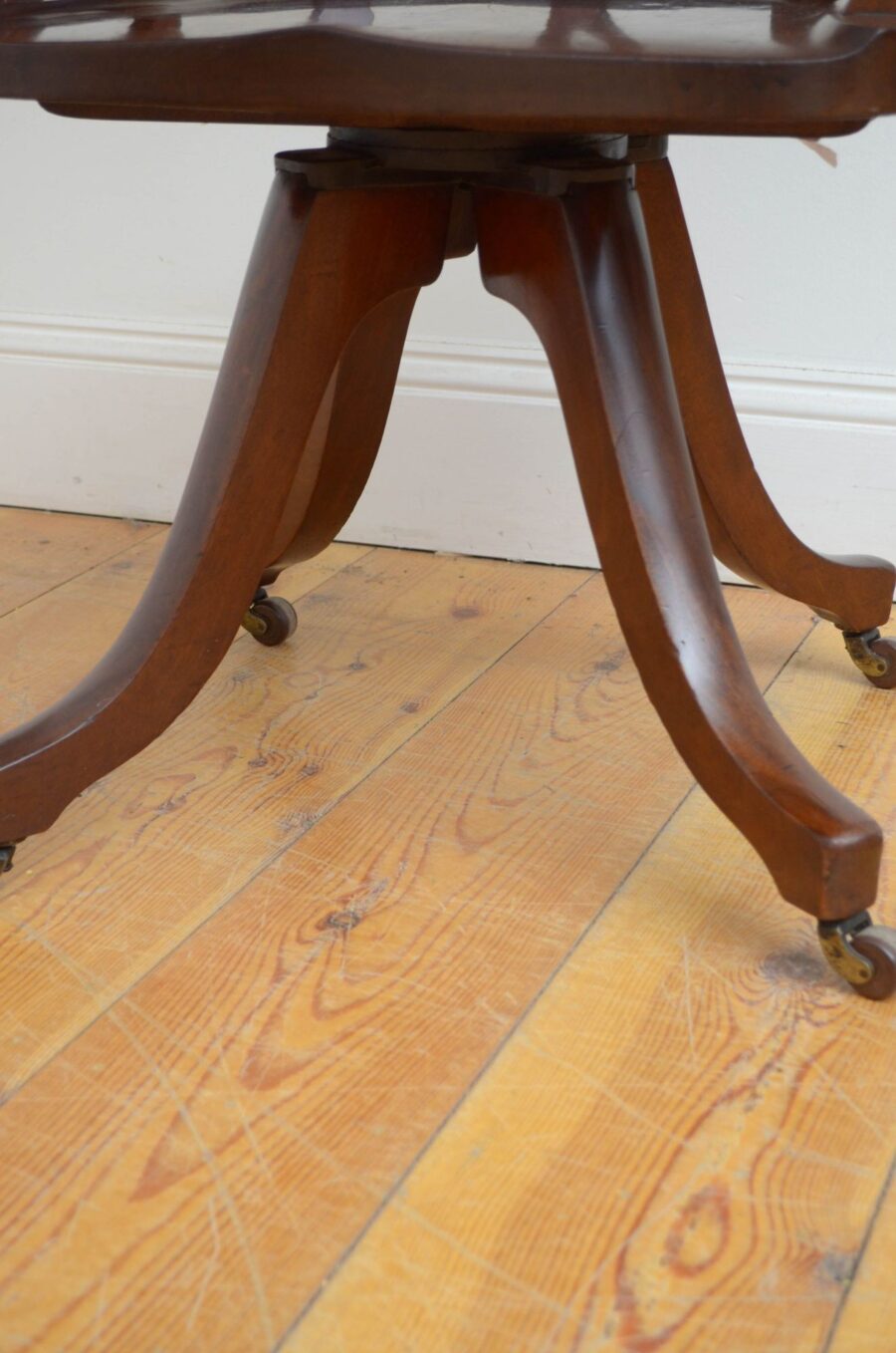 Victorian Mahogany Revolving Office Chair - Image 11