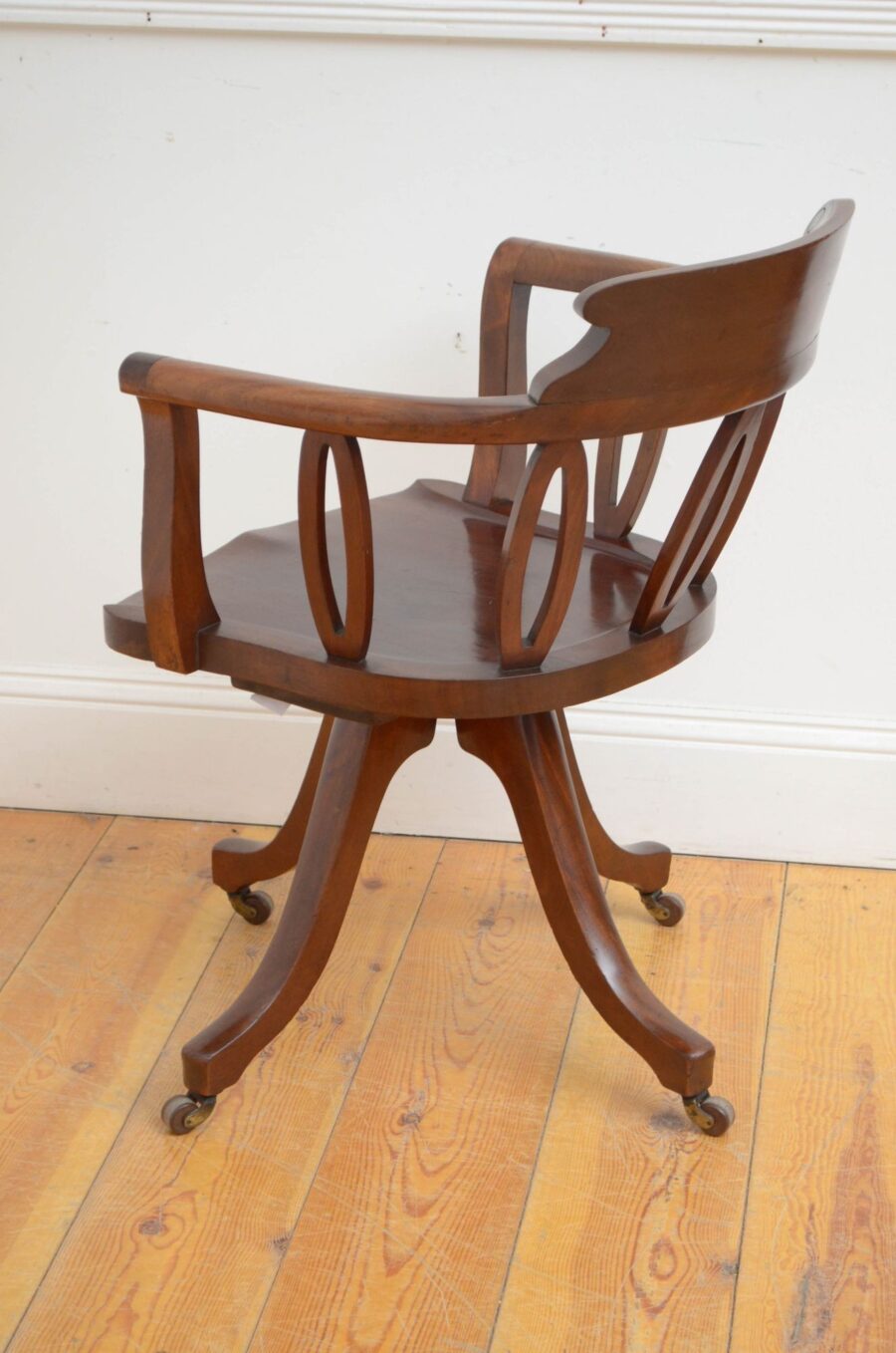 Victorian Mahogany Revolving Office Chair - Image 3