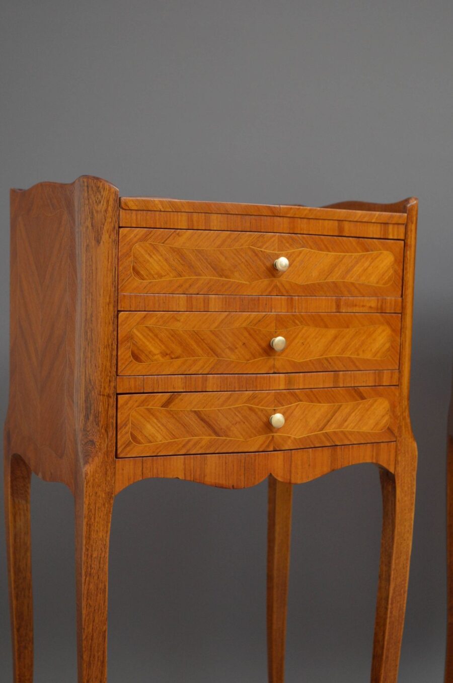 Pair of Tulipwood Bedside Cabinets - Image 4