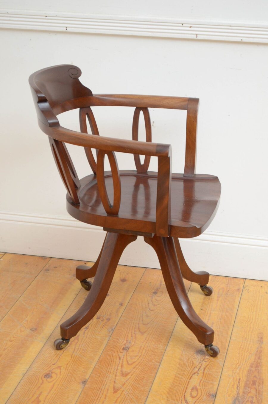 Victorian Mahogany Revolving Office Chair - Image 5