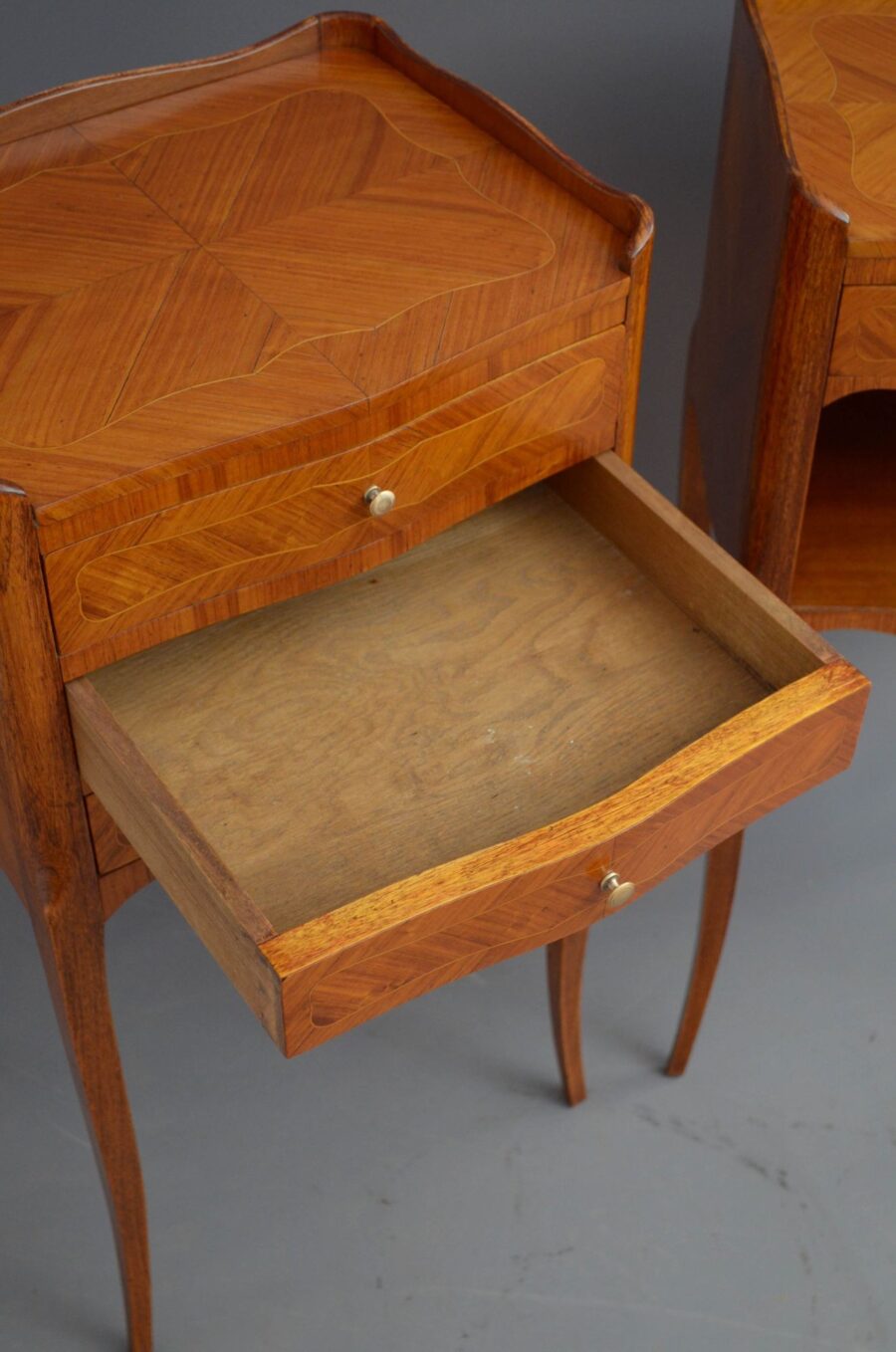 Pair of Tulipwood Bedside Cabinets - Image 7