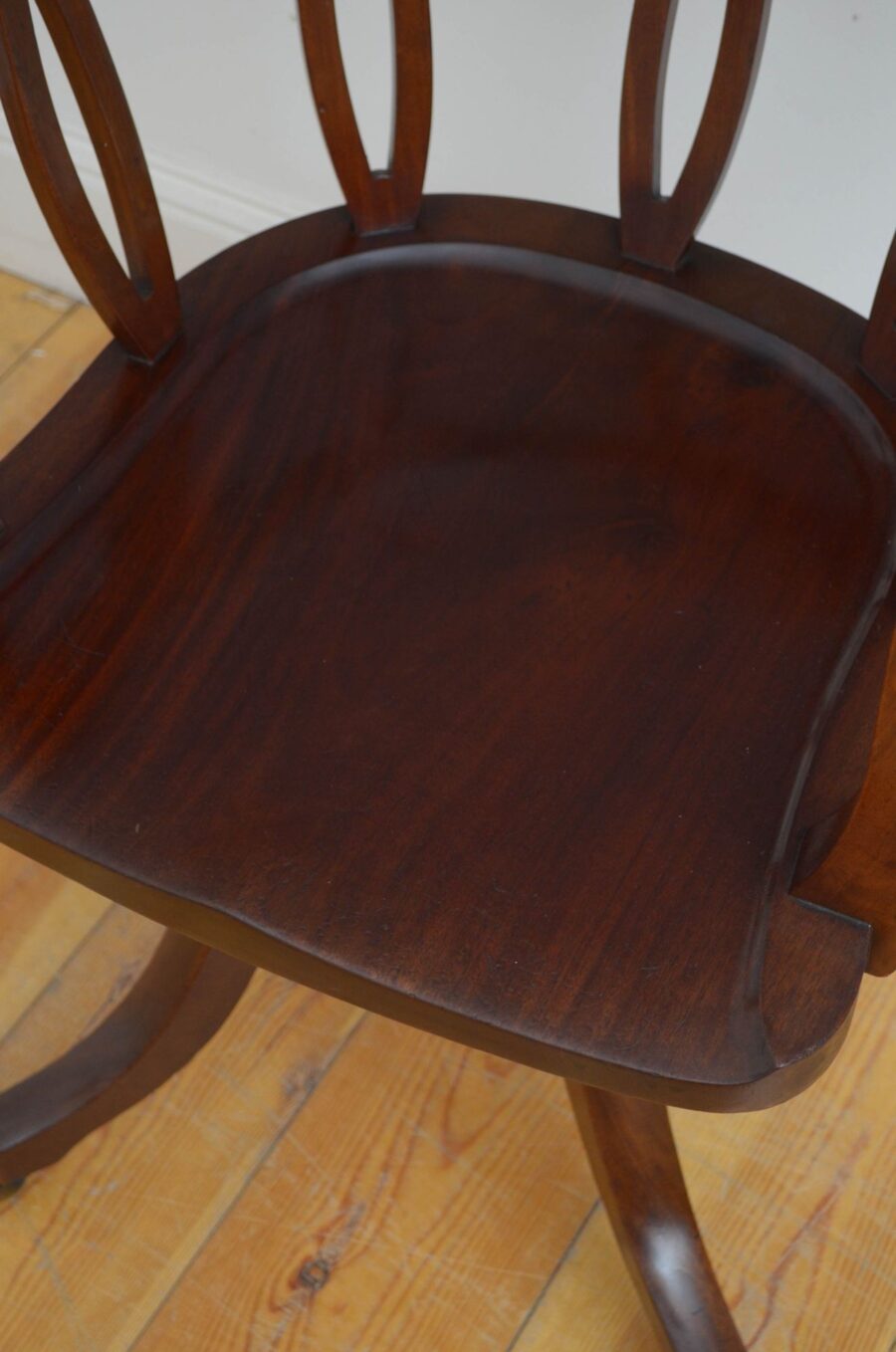 Victorian Mahogany Revolving Office Chair - Image 9