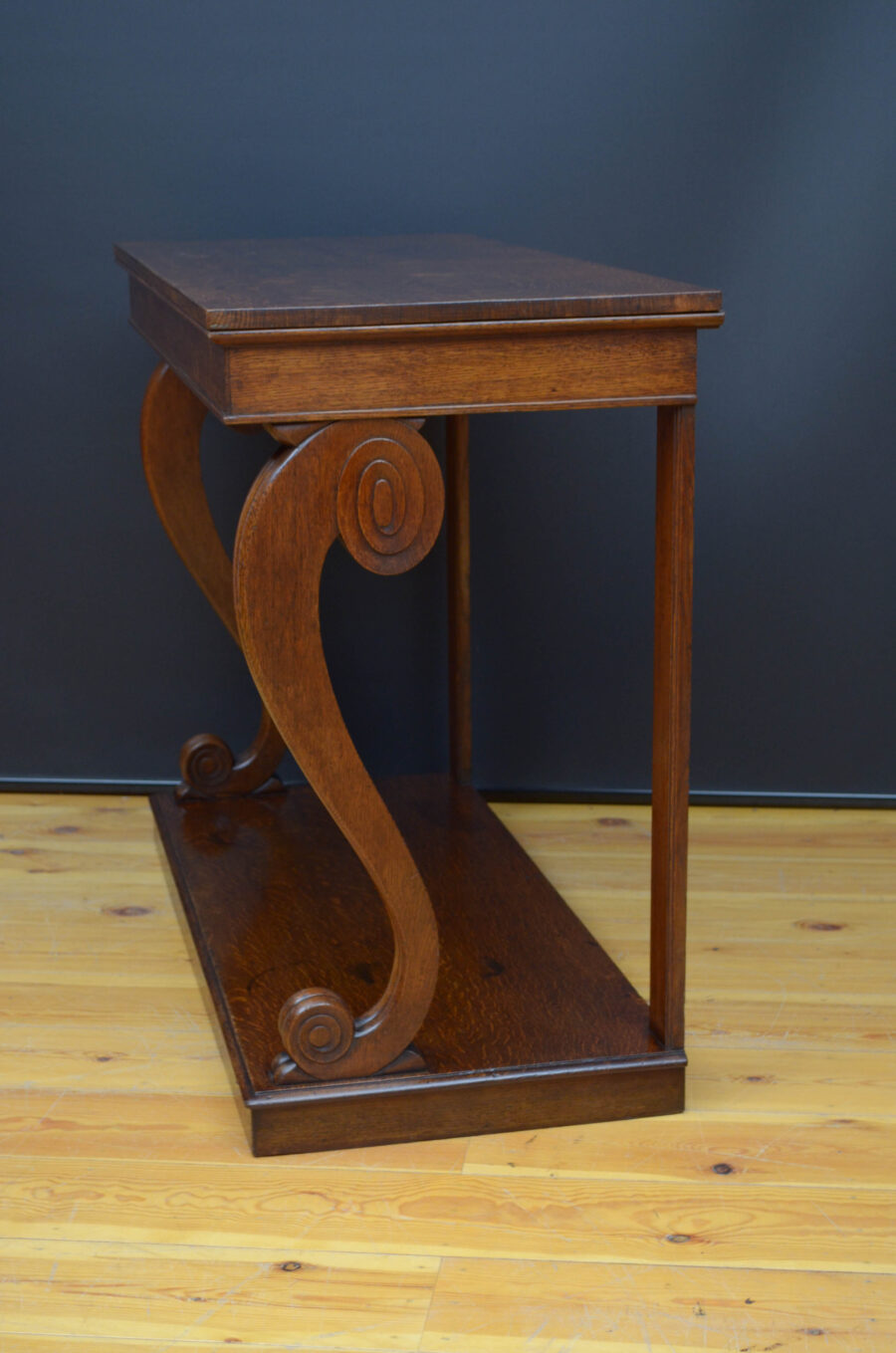 Victorian Oak Console Table Hall Table - Image 13
