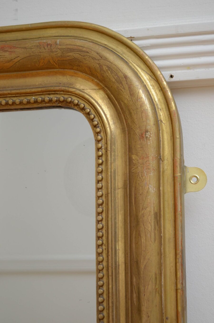 Louis Philippe French Giltwood Wall Mirror H94cm - Image 8