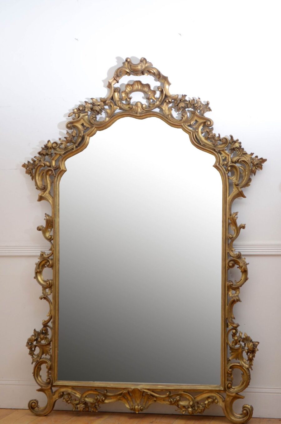 A Large Antique Mirror H193cm