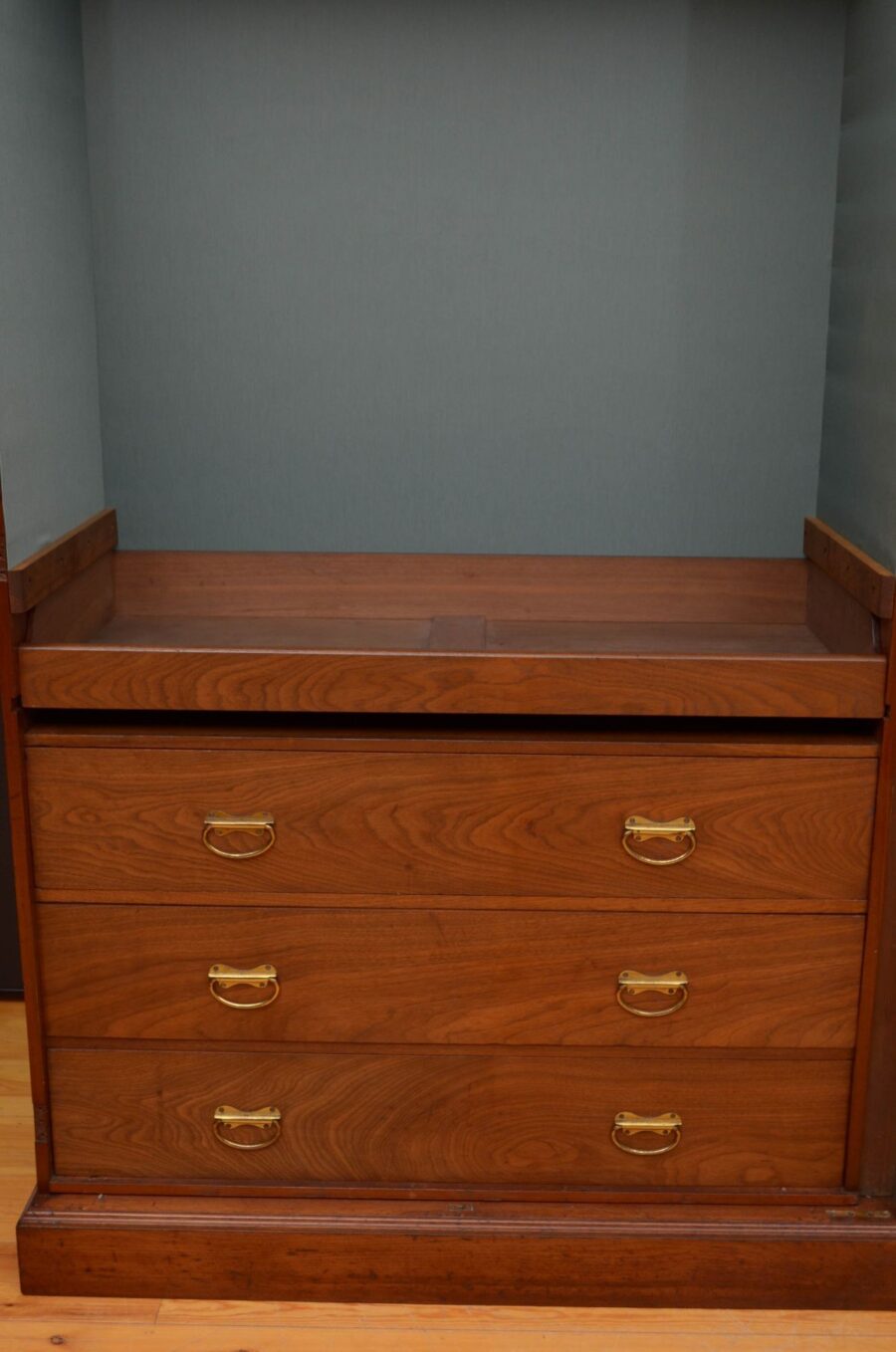 Aesthetic Movement Walnut Three Door Wardrobe - Image 12