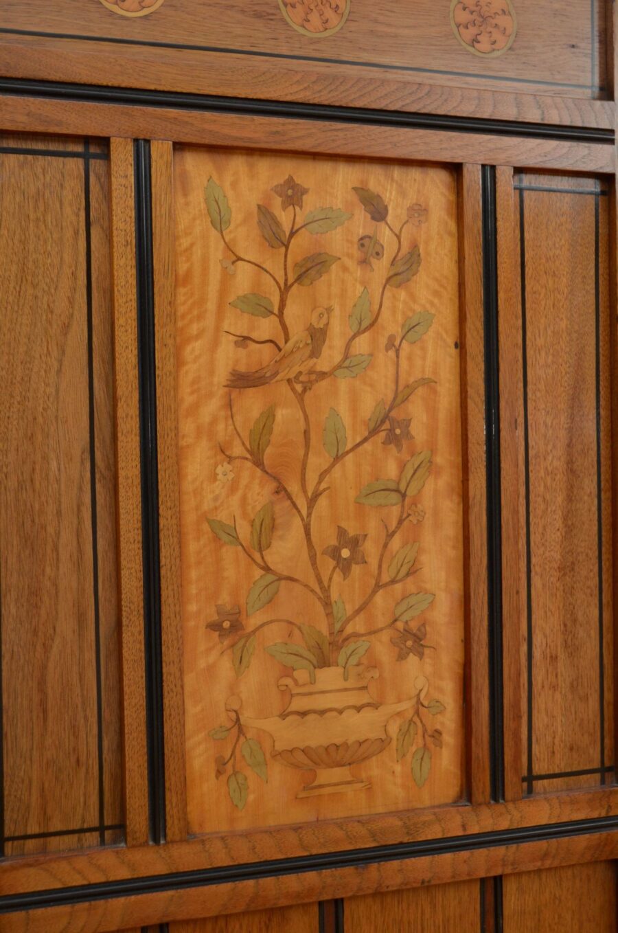 Aesthetic Movement Walnut Three Door Wardrobe - Image 6