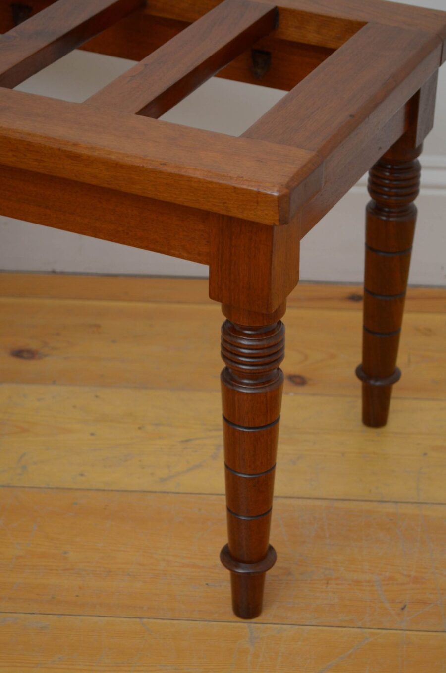 Victorian Solid Walnut Luggage Rack / Bench - Image 6