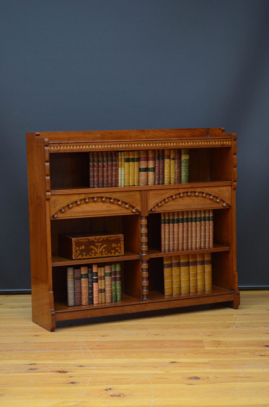 Aesthetic Movement Walnut Open Bookcase - Image 3