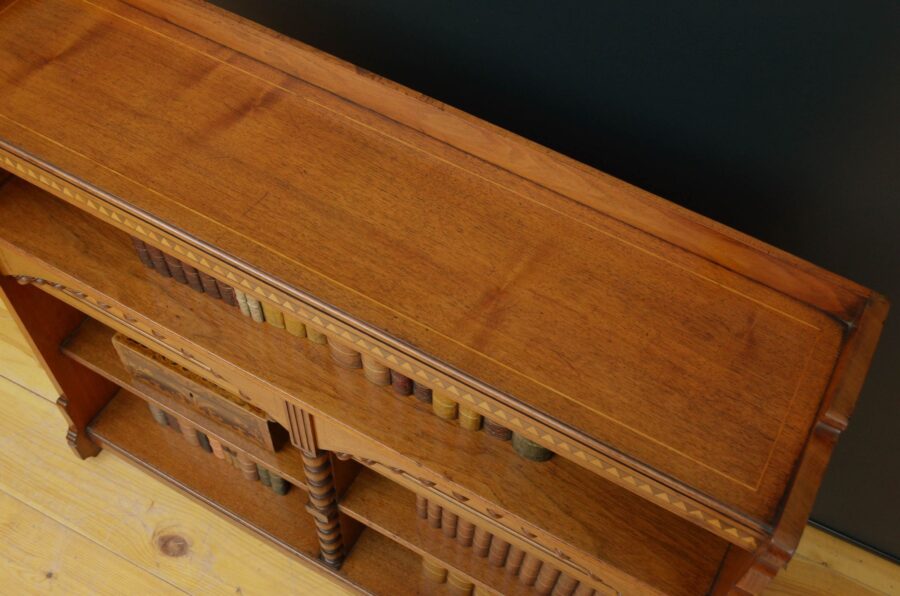Aesthetic Movement Walnut Open Bookcase - Image 5