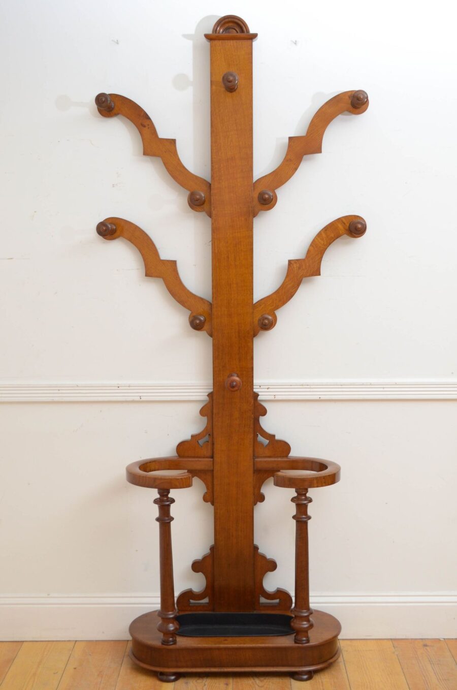 Victorian Oak Hall Stand Coat Stand