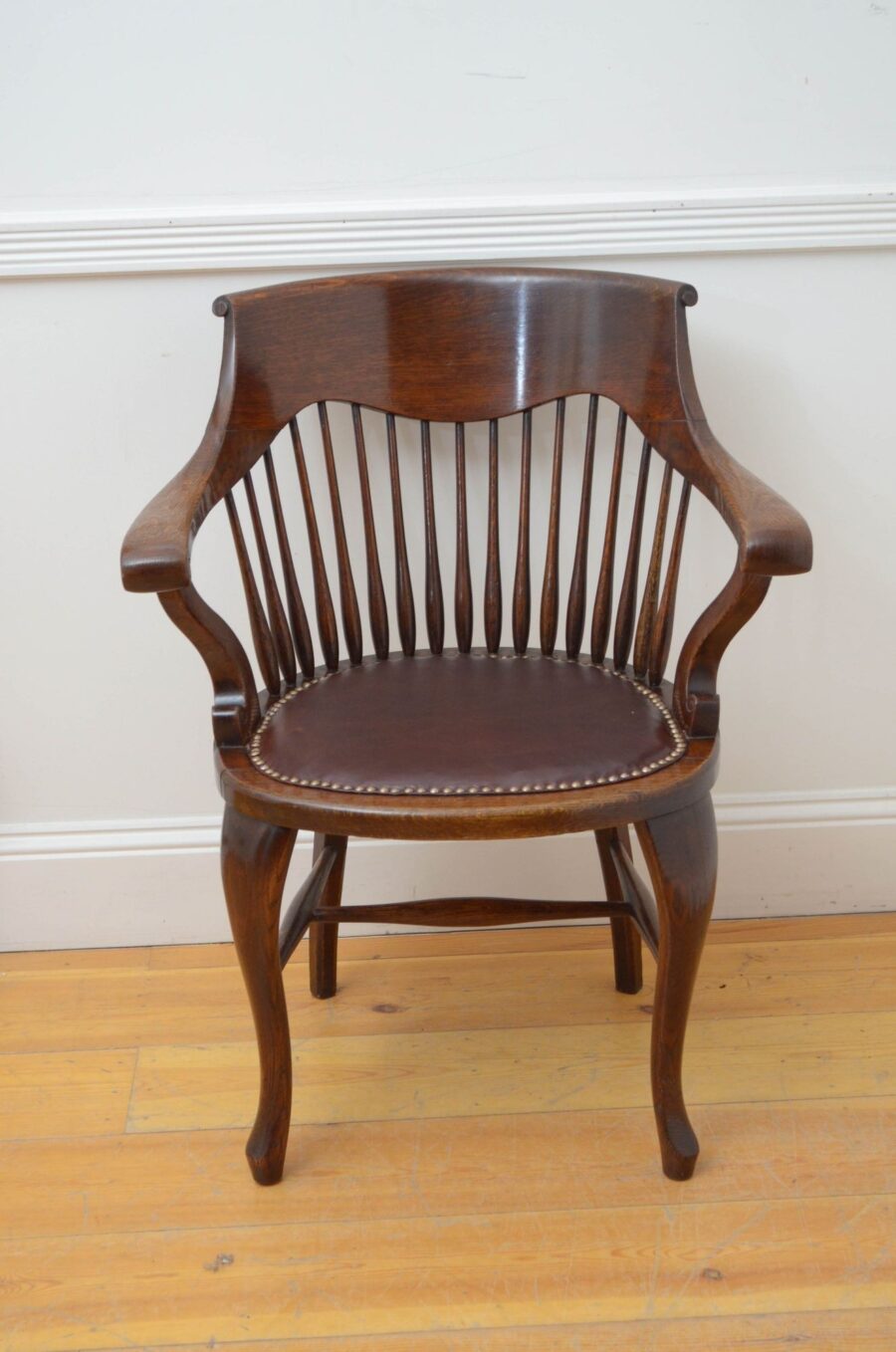 Turn of The Century Oak Desk Chair Office Chair - Image 2