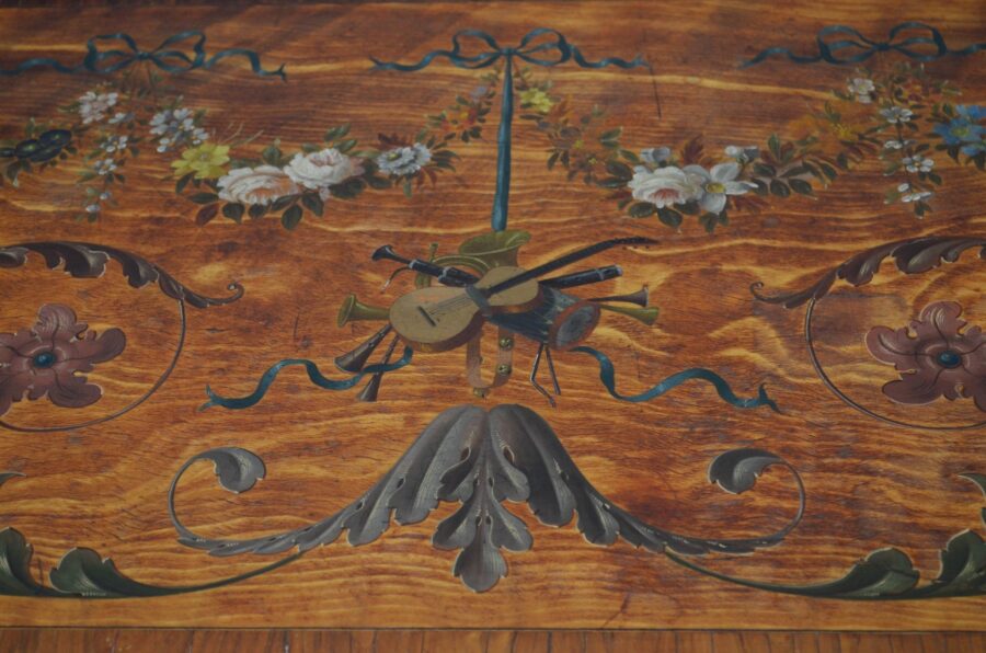 Sheraton Perion Painted Card Table in Satinwood - Image 9