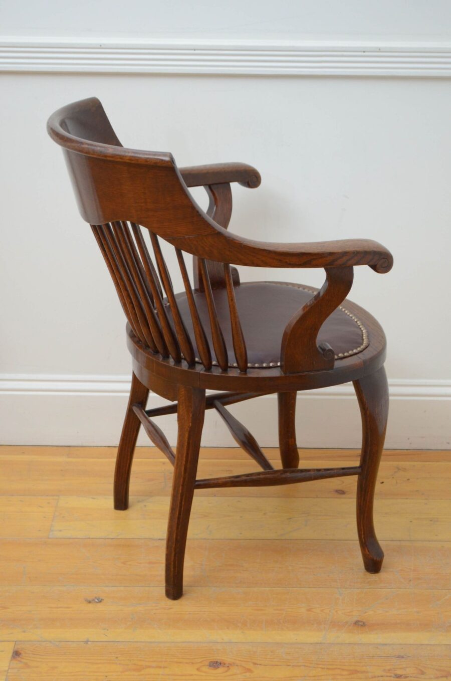 Turn of The Century Oak Desk Chair Office Chair - Image 10