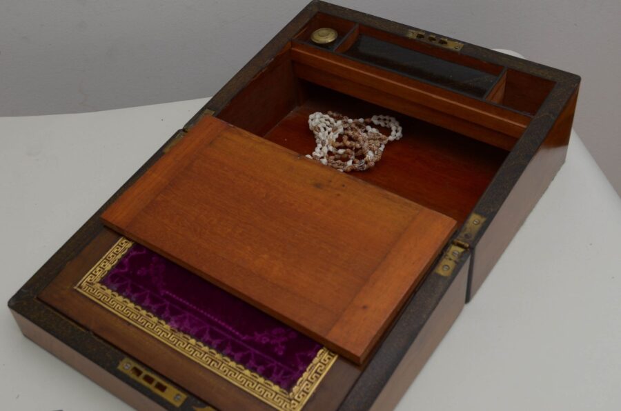 Victorian Figured Walnut Writing Slope - Image 10