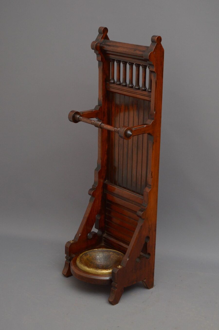 Gothic Revival Umbrella Stand in Mahogany