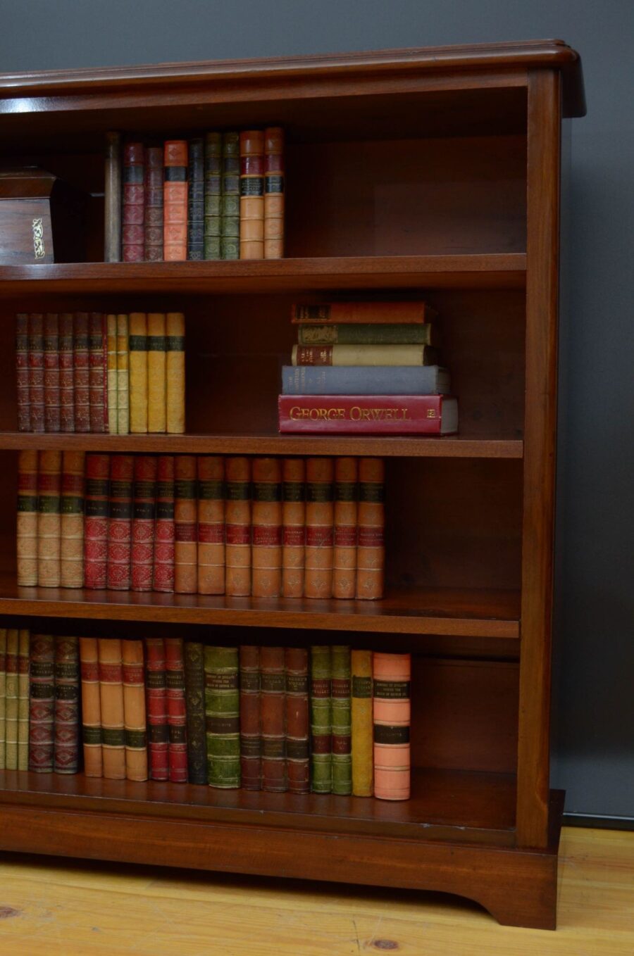 Victorian Mahogany Open Bookcase - Image 11