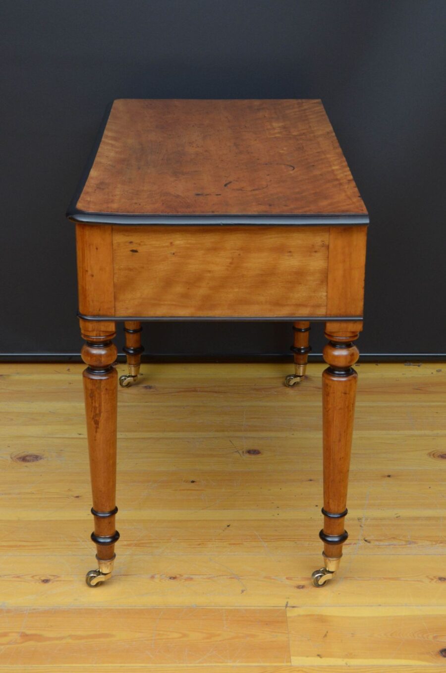 Victorian Satin Birch Writing Table - Image 13