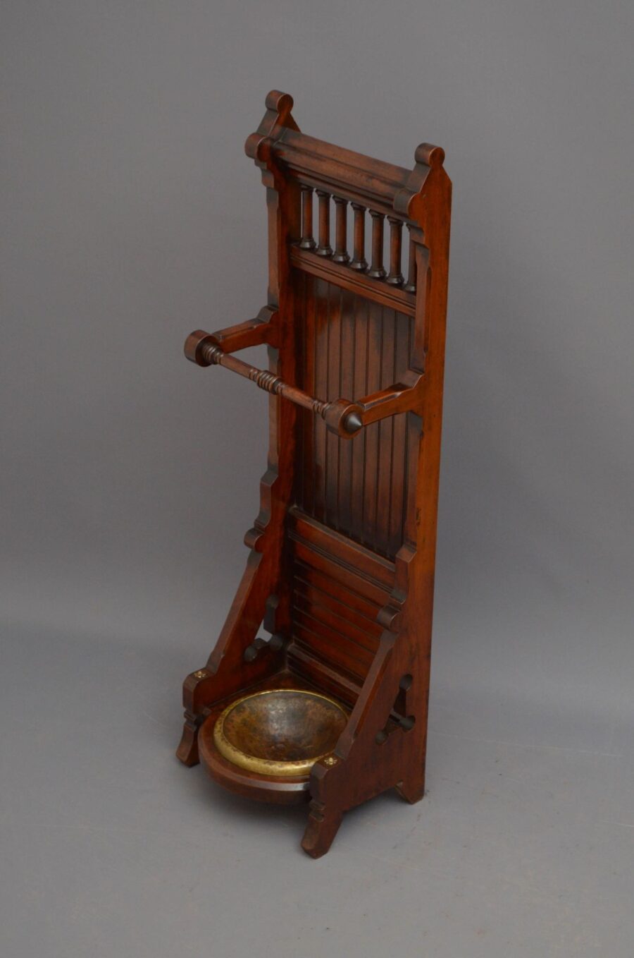 Gothic Revival Umbrella Stand in Mahogany - Image 2
