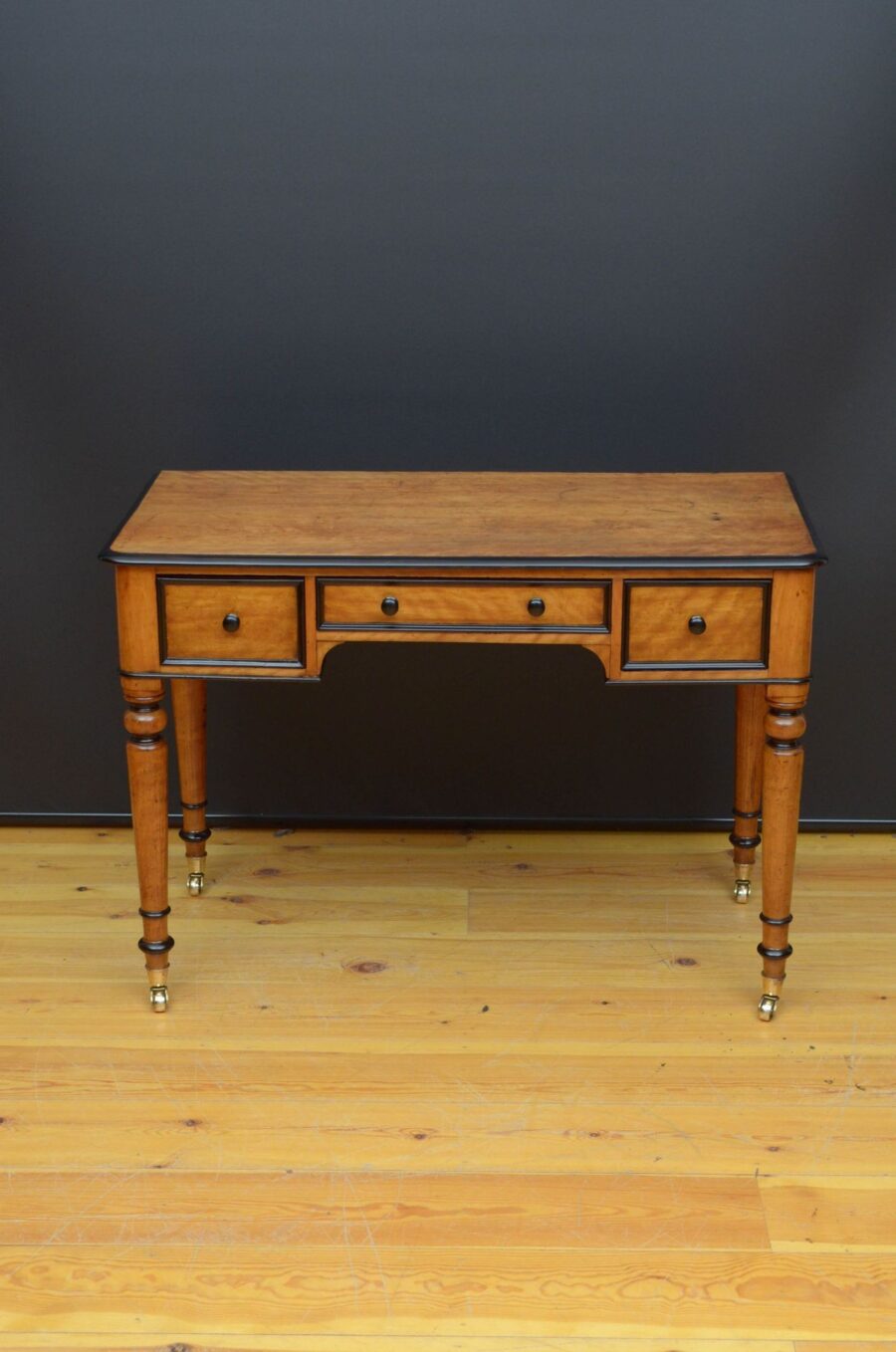 Victorian Satin Birch Writing Table - Image 2