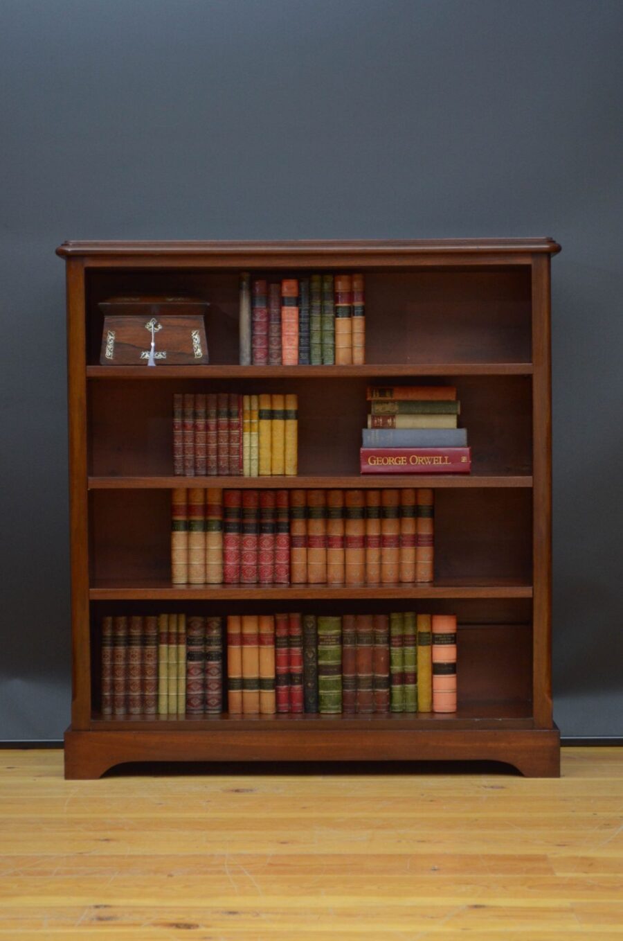 Victorian Mahogany Open Bookcase - Image 3