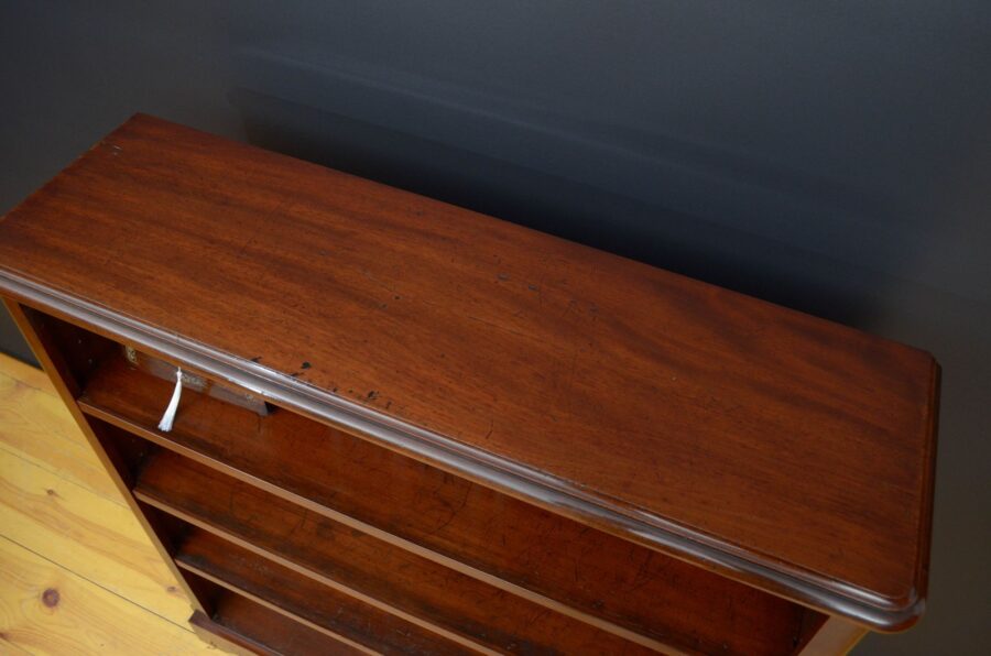 Victorian Mahogany Open Bookcase - Image 7