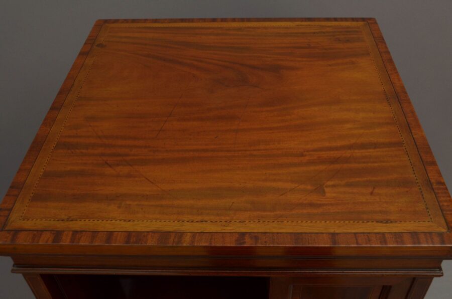 Edwardian Mahogany Revolving Bookcase - Image 7